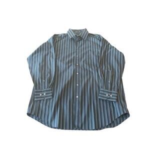 Claiborne Men’s Large Black Striped Long Sleeved Shirt